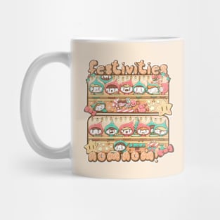 Festivities nom nom, Christmas funny elves Mug